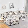 Stretch Sofa Slipcover for L-Shaped Sofa Cover, 2pcs Sectional Couch Covers Printed 2 3 4 Seater Furniture Protector for Living Room Pets Kids view 3