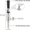Dbgogo Nitro Tap Stout Faucet, All Stainless Steel Nitrogen Draft Beer Tower Cold Brew Nitro Kegerator Draught Keg Tap with Homebrew Standard Beer Faucet Handle view 2