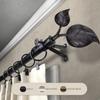 Domovina Plush 13/16" Single Curtain Rod Black/28-48 view 1