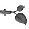 Domovina Plush 13/16" Single Curtain Rod Black/28-48 view 2