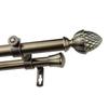 Domovina Morsel 13/16" Double Curtain Rod Antique Brass/28-48 view 2