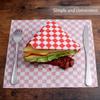 DOITOOL Checkered Food Wrapping Paper Paper Liners for Baskets Sandwich Wrap 100 Sheets Pack view 3