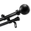 Domovina Phoebe 13/16" Double Curtain Rod Black/66-120 view 2