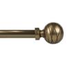 Domovina Phoebe 13/16" Single Curtain Rod Antique Brass/66-120 view 2