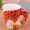 Arawat 3d Animal Mugs Giraffe Mug Gift Funny Ceramic Coffee Mug 400ml Cute Tea Cup Birthday Gifts for Boyfriend Boys Women Men Giraffe Porcelain Cups view 4