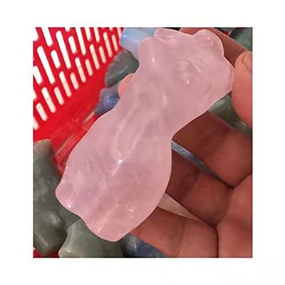 1pc Natural Quartz Woman Body Stones Rose Quartz Female Model Body for Home Decoration 70mm