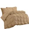 All-Season Luxurious Down Alternative Pinch Pleated Comforter Set Palatial King 120x98 TC 5pcs Cotton Egyptian Taupe view 1