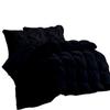 All-Season Luxurious Down Alternative Pinch Pleated Comforter Set Palatial King 120x98 TC 5pcs Cotton Egyptian Black view 1