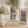 5" Whimsical Happy Bunny Rabbit Buddha Figurine Zen-Inspired Resin Rabbit Statue Meditating Animal Sculpture for Mindful Home or Office Decor Peaceful Gift for Bunny Lovers and Yoga Fans view 4