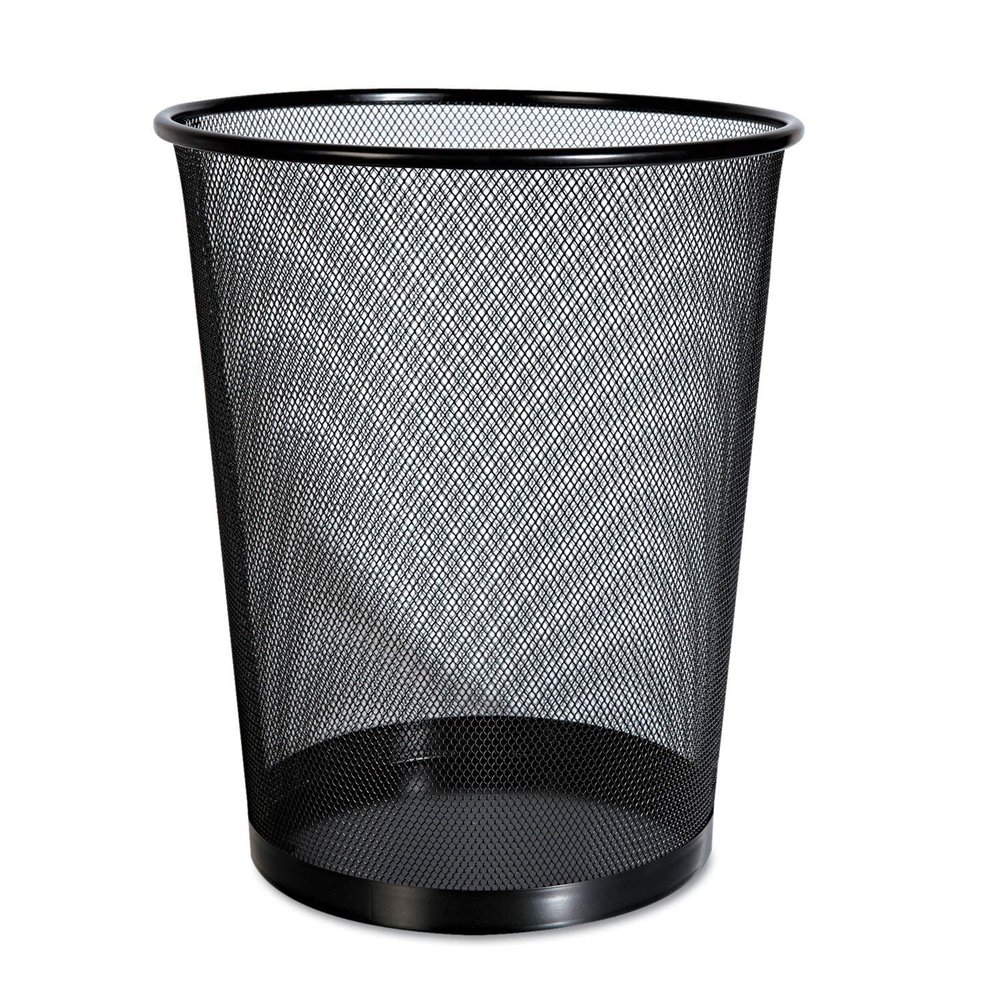 Color Black, Under 5 Gallons Mesh Wastebasket, 18 qt, (Codes Universal 20008) - Pack of 2 - Manufacturer Universal One