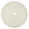 Fennco Styles Handmade Felt Flower Holiday Christmas Tree Skirt 72 Inch Round - White Tree Skirt for Home, Holiday Tree, Indoor and Special Occasion view 2