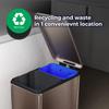 Home Zone Living 13 Gallon Slim Kitchen Trash Can, Black, 50 Liters Total view 2