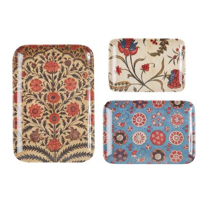 KALAMKARI TRAYS SET/3