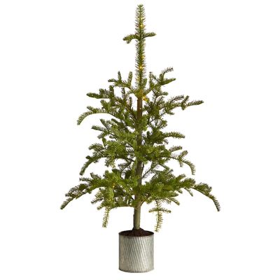 4.5ft. Pre-Lit Christmas Pine Artificial Tree in Decorative Planter