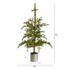 4.5ft. Pre-Lit Christmas Pine Artificial Tree in Decorative Planter view 2