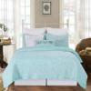 C&F Home Blue Tropics 2 Piece Twin Quilt Set Blue Leaf Print Coastal Ocean Beach Seaside 100% Cotton Lightweight Machine Washable Reversible Bedspread Coverlet Twin 2 Piece Set Blue view 2
