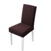 8PCS Dining Chair Covers Polyester Stretch Dining Room Chair Slipcovers Removable Available Waterproof and Washable Chair Covers for KitchenBanquetHotel and PartyDark Brown view 1