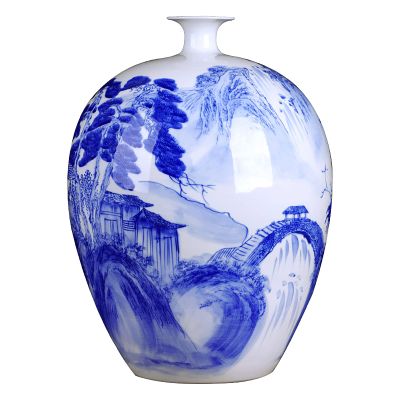 JaidWefj Vintage Ceramic Vases 2737cm,Decorative Vase for Household,Ceramic Blue White Vases,China Ming Style