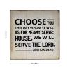 Aihesui Rustic Wood Signs Modern Home Wall Hanging Choose You This Day Whom Ye Will Serve As for Me and My House Plaque Use for Living Room Kitchen Batheroom Bedroom 12x12inch view 2