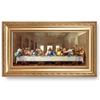 The Last Supper by Leonardo Da Vinci The World Classic Art Reproductions,Giclee Prints Framed Wall Art for Home Decor,Image Size:24x12 inches,Golden Framed Size:30x18 inchs view 1