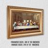 The Last Supper by Leonardo Da Vinci The World Classic Art Reproductions,Giclee Prints Framed Wall Art for Home Decor,Image Size:24x12 inches,Golden Framed Size:30x18 inchs view 3