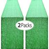 2 Packs 12 x 72 inches Grass Green Sequin Table Runner, Glitter Runner for Birthday Party Supplies Decorations Wedding Bachelorette Holiday Celebration Bridal Shower Baby Shower view 1