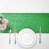 2 Packs 12 x 72 inches Grass Green Sequin Table Runner, Glitter Runner for Birthday Party Supplies Decorations Wedding Bachelorette Holiday Celebration Bridal Shower Baby Shower view 2