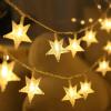 Ramadan Decorations Star String Lights, 20 FT 40 LED Battery Operated Twinkle Lights Warm White Cute Hanging Star Fairy Light for Bedroom Room Office Home Camper Indoor Outdoor Eid Xmas Tree Decor view 1