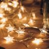 Ramadan Decorations Star String Lights, 20 FT 40 LED Battery Operated Twinkle Lights Warm White Cute Hanging Star Fairy Light for Bedroom Room Office Home Camper Indoor Outdoor Eid Xmas Tree Decor view 4