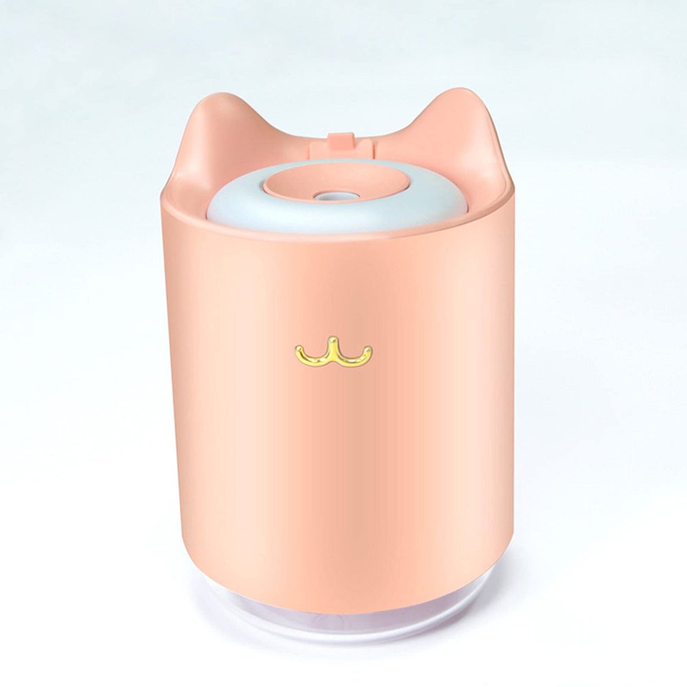 BcofoA Portable USB Cold Mist humidifier, 320ml Mini air humidifier, Cute Cold Mist Mini humidifier, Suitable for Office, Bedroom, car, Children's Baby Room and Bedroom.