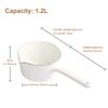 1.2L Saucepan, Nonstick Milk Pan with Pour Spouts, Butter Warmer, Melting Milk Boiling Porridge Soup Saucepan Gas Stove Enamel Milk Pot with Handle for Home Kitchen(White) view 2