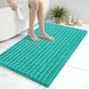 Arotive Luxury Bathroom Rugs 36x24, Extra Soft Thick Absorbent Shaggy Chenille Bath Rugs, Non-Slip Machine Wash Dry, Bath Mats for Bathroom Floor, Tub and Shower, Home Decor Accessories, Teal view 1