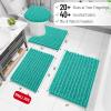 Arotive Luxury Bathroom Rugs 36x24, Extra Soft Thick Absorbent Shaggy Chenille Bath Rugs, Non-Slip Machine Wash Dry, Bath Mats for Bathroom Floor, Tub and Shower, Home Decor Accessories, Teal view 2