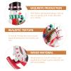 LUOZZY Christmas Wooden Nutcracker Hobbyhorse Desktop Model Cute Xmas Ornament for Christmas Party Supply (Snowman) view 3