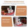 LUOZZY Christmas Wooden Nutcracker Hobbyhorse Desktop Model Cute Xmas Ornament for Christmas Party Supply (Snowman) view 4