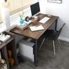 Computer Desk Solid Wood Computer Desk, Home Office Industrial Style Notebook Workbench, Students Study Writing Desks, Metal Frame, Easy to Install (Size : 100x45x73cm) view 2
