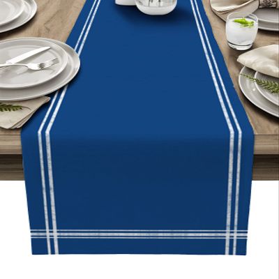 Smile Sunflower Navy Blue Table Runners,Solid Color Dining Coffee Table Runner,Farmhouse Table Runners Dresser Scarves for Holiday Party Wedding Family Dinner Decor,13x108 inch