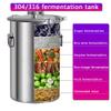 60L 316 stainless steel domestic small fermenter, wine storage tank, sealed tank, wine distillation and fermentation container (316 without tap) view 3