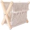 YRHH Cotton Rope Magazine Rack, Magazine Rack Small Books Newspaper Rack Organizer view 1