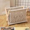 YRHH Cotton Rope Magazine Rack, Magazine Rack Small Books Newspaper Rack Organizer view 3