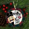 Christmas Ornament Nutty Or Nice Ceramic Ornament Tartan Plaid Nutcracker Circle Holiday Keepsake Ornaments Xmas Tree Hanging Decoration for Family & Friend view 4