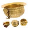 Zerodeko Feng Shui Bowl Wealth Money Bowl Brass Tibetan Buddhist Water Offering Bowls Copper Urli Bowl Ashtray Yoga Meditation Altar Divine Focus Ritual Vessel view 3