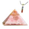 TYQXSH Energy Generator Natural Pink Crystal Crushed Stone Pyramid Chakra Reiki Meditation (Size : 7.5cm*6.5cm) view 1
