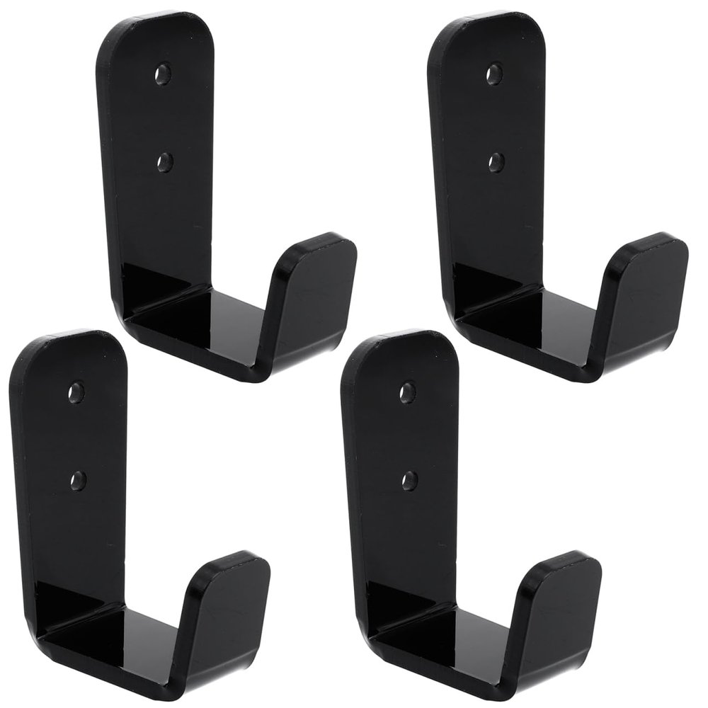 DOITOOL 2 Sets Hockey Stick Display Holder Horizontal Golf Club Display Rack Wall Mount Ski Poles Stands Hanger for Home Office Wall Black