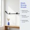 DOITOOL 2 Sets Hockey Stick Display Holder Horizontal Golf Club Display Rack Wall Mount Ski Poles Stands Hanger for Home Office Wall Black view 3