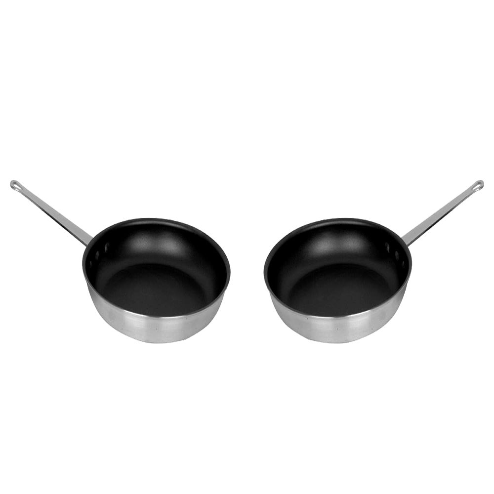 Aluminum Fry Pan Black Cookware Metal Frying Pan (2 PC, 12'')