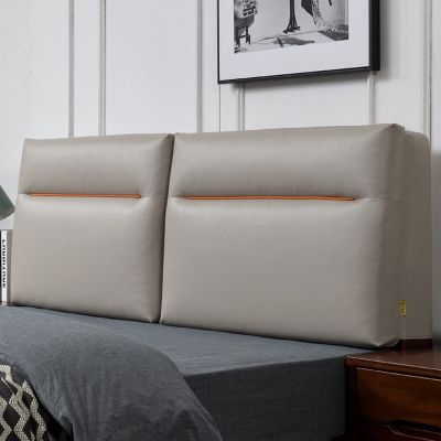 RXBD Faux Leather Large Upholstered Headboard Pillow,King Bed Positioning Support Wedge Backrest Bumper Cushion Removable Cover,for Day Bed & Bunk Bed(Size Can Be Customized)