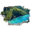 godblessign USA Coast Mountains Hawaii from Above Wall Decal Landscape 3D Break Through Wall Sticker Removable PVC Funny Wall Art Decal Home Decor Vinyl Mural for Boy Kids Room , 1, 36inx24in view 2