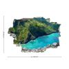 godblessign USA Coast Mountains Hawaii from Above Wall Decal Landscape 3D Break Through Wall Sticker Removable PVC Funny Wall Art Decal Home Decor Vinyl Mural for Boy Kids Room , 1, 36inx24in view 3