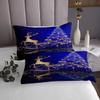 3 Piece Glitter Christmas Tree Quilt Bedding Set Women Aldult Lightweight Bedding Golden Deer Bedspread Set Merry Christmas Bedspread Coverlet Soft Microfiber Home Quilt Set for King Bed All Season view 3